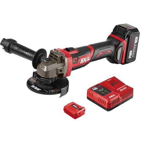 Clearance Center | Skil AG2907-1A 20V PWRCORE 20 Brushless Lithium-Ion 4-1/2 in. Cordless Angle Grinder Kit (5 Ah) image number 0