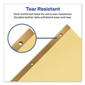Office Jansan | Avery 11352 11 in. x 8.5 in. 31-Tab Preprinted Leather 1 to 31 Tab Dividers with Gold Reinforced Edge - Black/Buff (1-Set) image number 3
