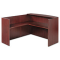 Office Jansan | Alera ALEVA324424MY 44.13 in. x 23.63 in. x 41.5 in. Valencia Reversible Reception Return - Mahogany image number 2