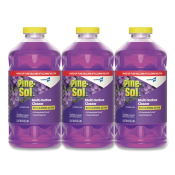 Pine-Sol 60608CT CloroxPro 80 oz. Bottle Multi-Surface Cleaner Concentrated - Lavender Clean Scent (3/Carton)