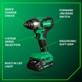 Combo Kits | Metabo HPT KC18DFXM 18V MultiVolt Brushed Lithium-Ion 1/2 in. Cordless Hammer Drill and 1/4 in. Impact Driver Combo Kit (2 Ah) image number 5