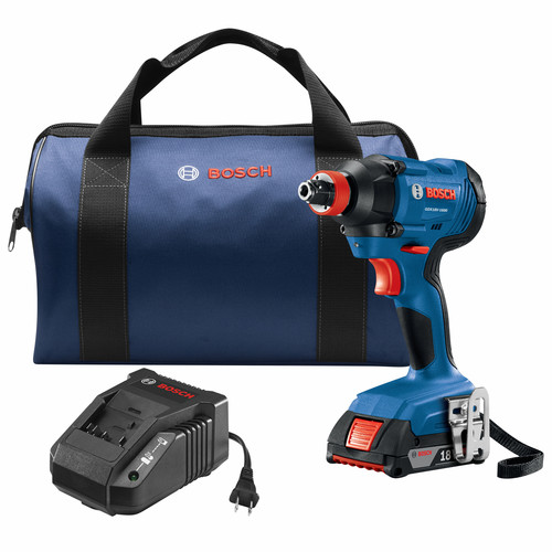 Impact Drivers | Factory Reconditioned Bosch GDX18V-1600B12-RT 18V Freak Lithium-Ion 1/4 in. and 1/2 in. Cordless Two-In-One Bit/Socket Impact Driver Kit (2 Ah) image number 0
