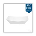 Food Trays, Containers, and Lids | Dixie KL300W8 3 lbs. Kant Leek Polycoated Paper Food Tray - White (500/Carton) image number 1