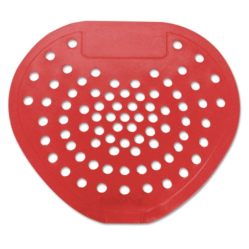 Cleaning & Janitorial Supplies | HOSPECO 03901 Health Gards 7.75 in. x 6.88 in. Vinyl Urinal Screen - Cherry Scent Red (1-Dozen) image number 0