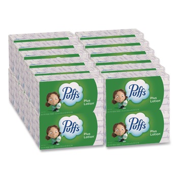 Puffs 2-Ply Plus Lotion Facial Tissue - White (24 Boxes/Carton)