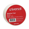 Office Jansan | Universal UNV51301 3 in. Core 24 mm x 54.8 mm General Purpose Masking Tape - Beige (3/Pack) image number 0