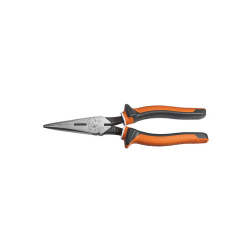 Pliers | Klein Tools 2038EINS 8 in. Slim Insulated Long Nose Side Cutter Pliers image number 0