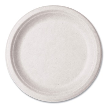 Vegware VW-P013NFA 9 in. Diameter Nourish Molded Compostable Fiber Plate Tableware - White (500/Carton)