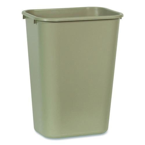 Trash & Waste Bins | Rubbermaid Commercial FG295700BEIG 10.25-Gallon Rectangular Deskside Wastebasket - Beige image number 0