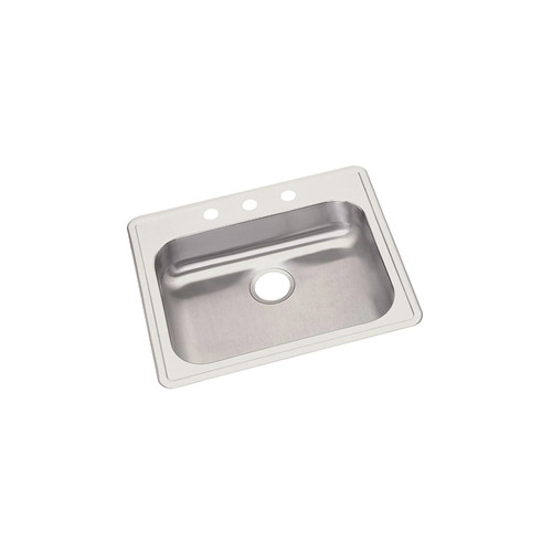 Kitchen Sinks | Elkay GE125211 Dayton 25 in. x 21-1/4 in. x 5-3/8 in. Single Bowl Top Mount Sink (Stainless Steel) image number 0