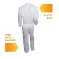 Bib Overalls | Ansell KCC 46006 A30 Breathable Splash and Particle Protection Coveralls - Triple Extra Large, White (21/Carton) image number 2