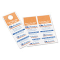 Office Jansan | Avery 16150 4.25 in. x 11 in. 65 lbs. Cover Weight 97 Bright Door Hanger with Tear-Away Cards - White (80/Pack) image number 1