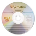 Office Electronics & Batteries | Verbatim 95037 4.7 GB 16x DVD R Recordable Disc - Matte Silver (50/Pack) image number 1