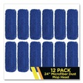 Mops | Gritt Commercial GRI1822412PK 24 in. x 5 in. Microfiber Looped Dust Mop Pad Head - Blue (12/Carton) image number 1