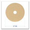 Cleaning Cloths | Boardwalk 7000126614 27 in. Diameter Burnishing Floor Pads - Tan (5/Carton) image number 3