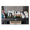 Cleaning Carts | Rubbermaid Commercial 2124078 18.75 in. x 3.62 in. 11-Section Amenity Organizer for all Rubbermaid Commercial Full-Size and Compact Housekeeping Carts - Black image number 3