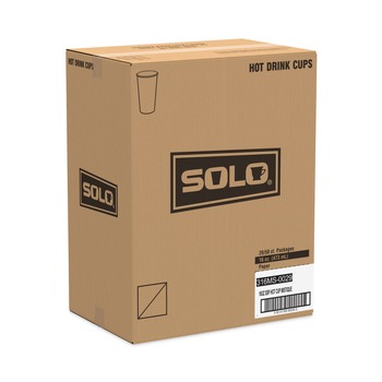 SOLO 316MS-0029 Mistique 16 oz Hot Paper Cups - Brown (50/Sleeve, 20 Sleeves/Carton)