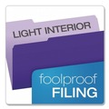 Office Jansan | Pendaflex 4350 1/3 VIO 1/3-Cut Assorted Tabs Interior Legal File Folders - Violet (100/Box) image number 2