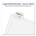 Office Jansan | Avery 11372 11 in. x 8.5 in. 26-Tab Preprinted Legal Exhibit Side 26 to 50 Tab Index Dividers - White (1-Set) image number 3
