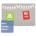 Office Jansan | Quartet 7683G 36 in. x 24 in. Oval Office Fabric Bulletin Board - Gray image number 4
