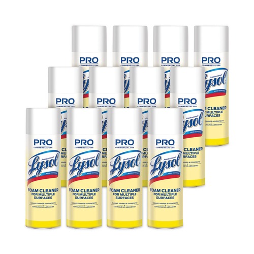 Cleaning & Janitorial Supplies | Professional LYSOL Brand 36241-02775 24 oz. Aerosol Spray Disinfectant Foam Cleaner (12/Carton) image number 0