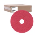 Cleaning & Janitorial Accessories | Boardwalk BWK4016RED 16 in. Buffing Floor Pads - Red (5-Piece/Carton) image number 1
