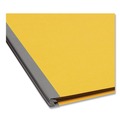 File Folders | Smead 19084 6 SafeSHIELD Fasteners 2 Dividers Legal Size 6-Section Pressboard Top Tab Pocket Classification Folders - Yellow (10/Box) image number 2