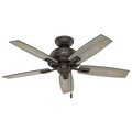 Ceiling Fans | Hunter 52225 44 in. Donegan Onyx Bengal Ceiling Fan with Light image number 1