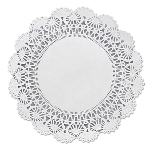 Percentage Off | Hoffmaster 500236 8 in. Round Cambridge Lace Doilies - White (1000/Carton) image number 0