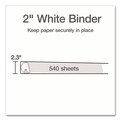 Office Jansan | Cardinal 26320 XtraLife ClearVue 2 in. Cap 11 in. x 8-1/2 in. 3 Locking Non-Stick Slant-D Ring Binder - White image number 2