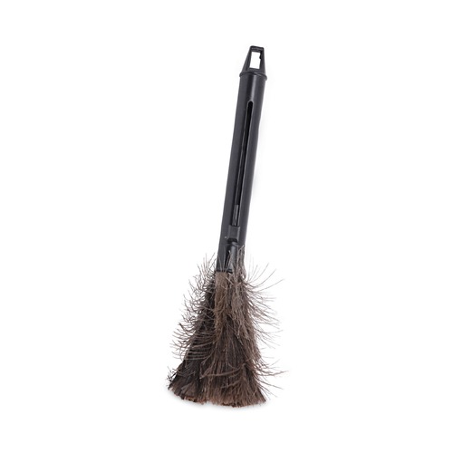 New Year New Savings! Save $25 off $150 | Boardwalk BWK914FD 9 in. to 14 in. Retractable Plastic Handle Feather Duster - Black image number 0