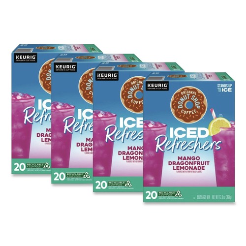 Food Service | The Original Donut Shop 5000382824 ICED Refreshers K-Cup Pods - Mango Dragonfruit Lemonade (80/Carton) image number 0