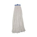 Mops | Boardwalk BWK732R 32 oz. Economical Lie-Flat Rayon Fiber Mop Head - White (12/Carton) image number 2