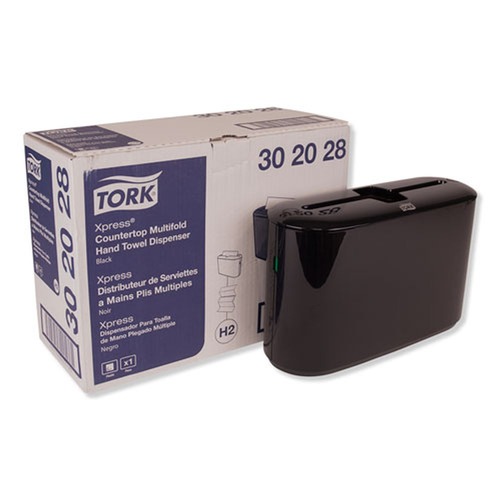 New Year New Savings! Save $25 off $150 | Tork 302028 Xpress 12.68 x 4.56 x 7.92 Countertop Towel Dispenser - Black image number 0