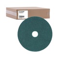  | Boardwalk BWK4019GRE 19 in. Diameter Heavy-Duty Scrubbing Floor Pads - Green (5/Carton) image number 1