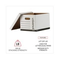 Office Jansan | Universal 9523001 12 in. x 15 in. x 10 in. Letter/Legal Files Basic-Duty Economy Record Storage Boxes - White (10/Carton) image number 4
