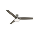 Ceiling Fans | Hunter 59459 60 in. Sentinel Brushed Nickel Ceiling Fan with Light and Handheld Remote image number 6