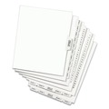 Office Jansan | Avery 11370 11 in. x 8.5 in. 25-Tab Preprinted Legal Exhibit Side 1 to 25 Tab Index Dividers - White (1-Set) image number 1