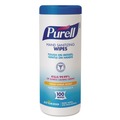 Hand Wipes | PURELL 9111-12 5.78 in. x 7 in. Premoistened Hand Sanitizing Wipes - Fresh Citrus, White image number 0