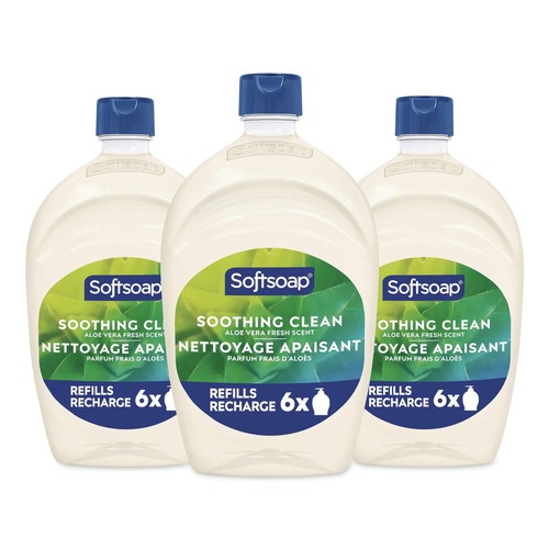 Office Jansan | Softsoap 61046117 50 oz Moisturizing Hand Soap Refill with Aloe - Fresh Scent (3/Carton) image number 0