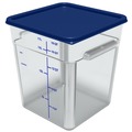 Bulk Savings Pricing 3 | Carlisle 1195507 11.13 in. x 11.13 in. x 12.58 in. 18 qt. Squares Polycarbonate Food Storage Container - Clear image number 2