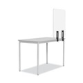 Office Furniture Accessories | MasterVision GL3501393 Protector Series 55.1 in. x 0.16 in. x 35.4 in. Frameless Glass Desktop Divider - Clear/Aluminum (1/Carton) image number 3