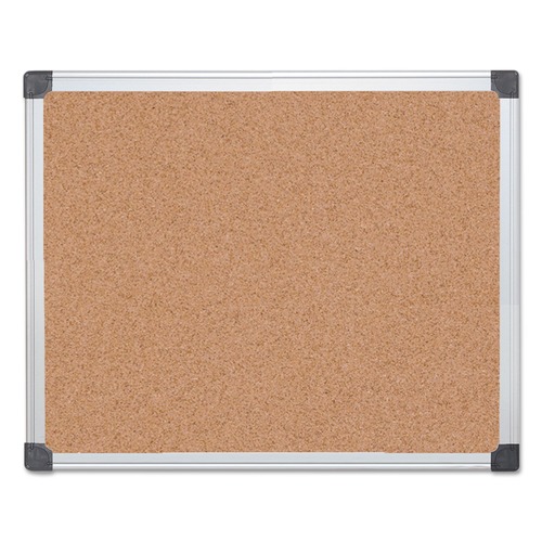 Bulletin Boards | MasterVision CA031170 24 in. x 36 in. Value Cork Bulletin Board with Aluminum Frame - Tan/Silver image number 0