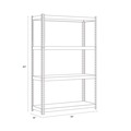 Office Filing Cabinets & Shelves | Alera 26109 30 in. x 16 in. x 60 in. 4-Shelf Steel Shelving Unit with Particleboard Shelves - Black image number 5