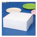 Food Service | SCT SCH 0969 10 in. x 10 in. x 2.5 in. Paper One-Piece Non-Window Bakery Boxes - White (250/Carton) image number 2