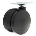 Office Chair Casters | Alera ALEHT3004 2 in. Wheel Grip Ring Stem Casters for Height-Adjustable Table Bases - Black (4/Set) image number 2