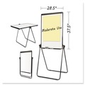 Easels | MasterVision EA14000583MV 28.5 in. x 37.5 in. Folds-to-a-Table Melamine Easel - White Surface/Black Steel Frame image number 3