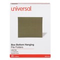  | Universal UNV14141 1/5-Cut Tab Box Bottom Hanging File Folders - Letter Size, Standard Green (25/Box) image number 3
