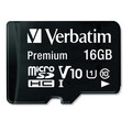 Office Electronics & Batteries | Verbatim 44082 16GB Premium microSDHC Memory Card with Adapter image number 1