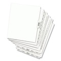 Office Jansan | Avery 01337 11 in. x 8.5 in. 25-Tab 176 to 200 Avery Style Preprinted Legal Exhibit Side Tab Index Dividers - White (1-Set) image number 1